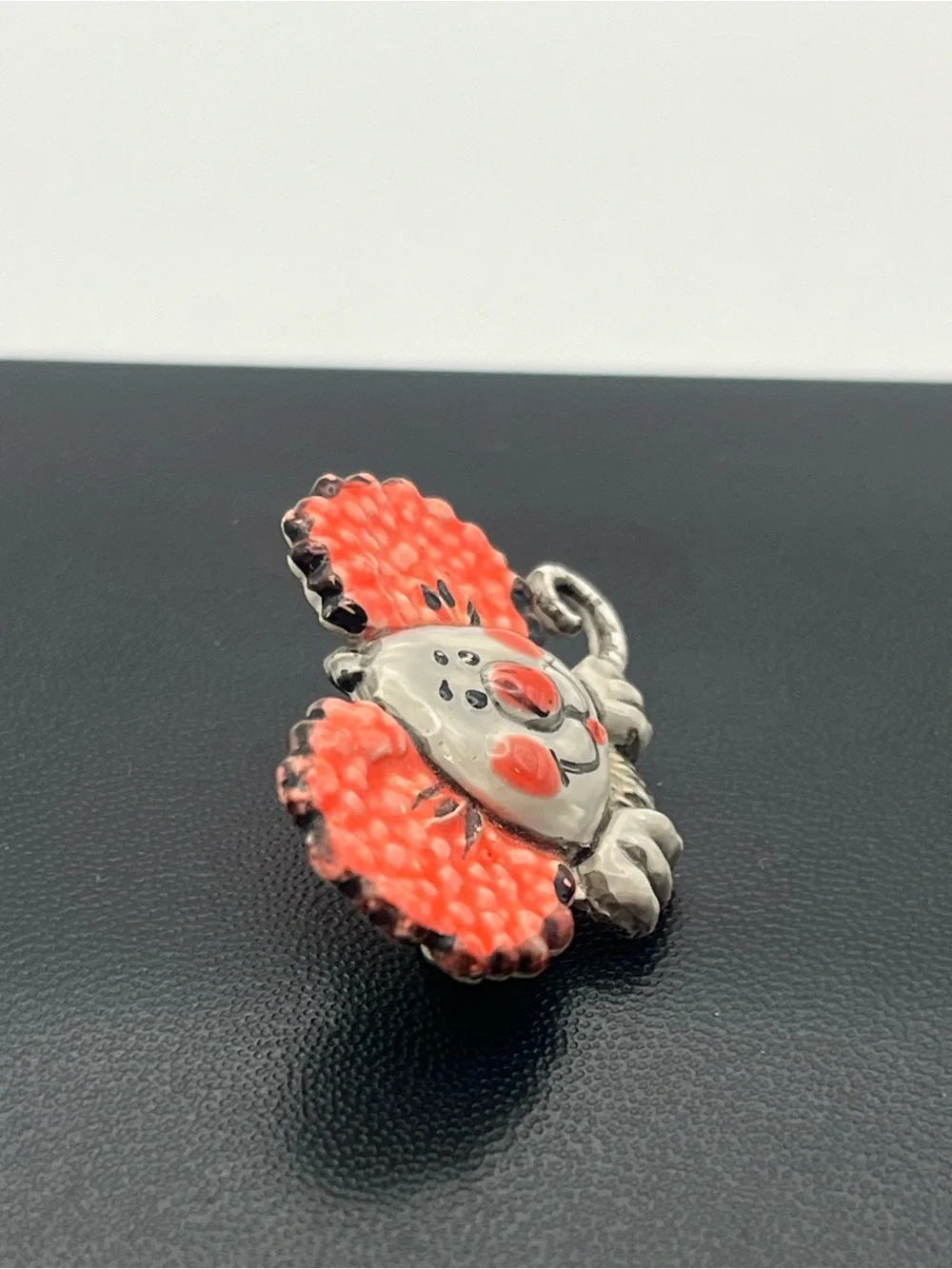Vintage cartoon character animal mouse enamel painted brooch pin